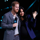 Prince Harry, Duke of Sussex and Meghan, Duchess of Sussex speak on stage during WE Day UK 2019 on March 06, 2019 in London, England.